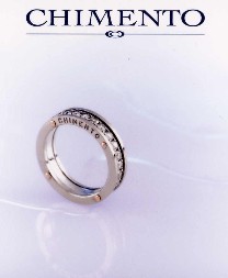 ダイヤモンドリング chimento リング イタリア キメント産 ヴィンテージ 18K ゴールド スモーキークォーツ イエロー サファイア リング オリジナル ボックス付き T Niklasson Gallery